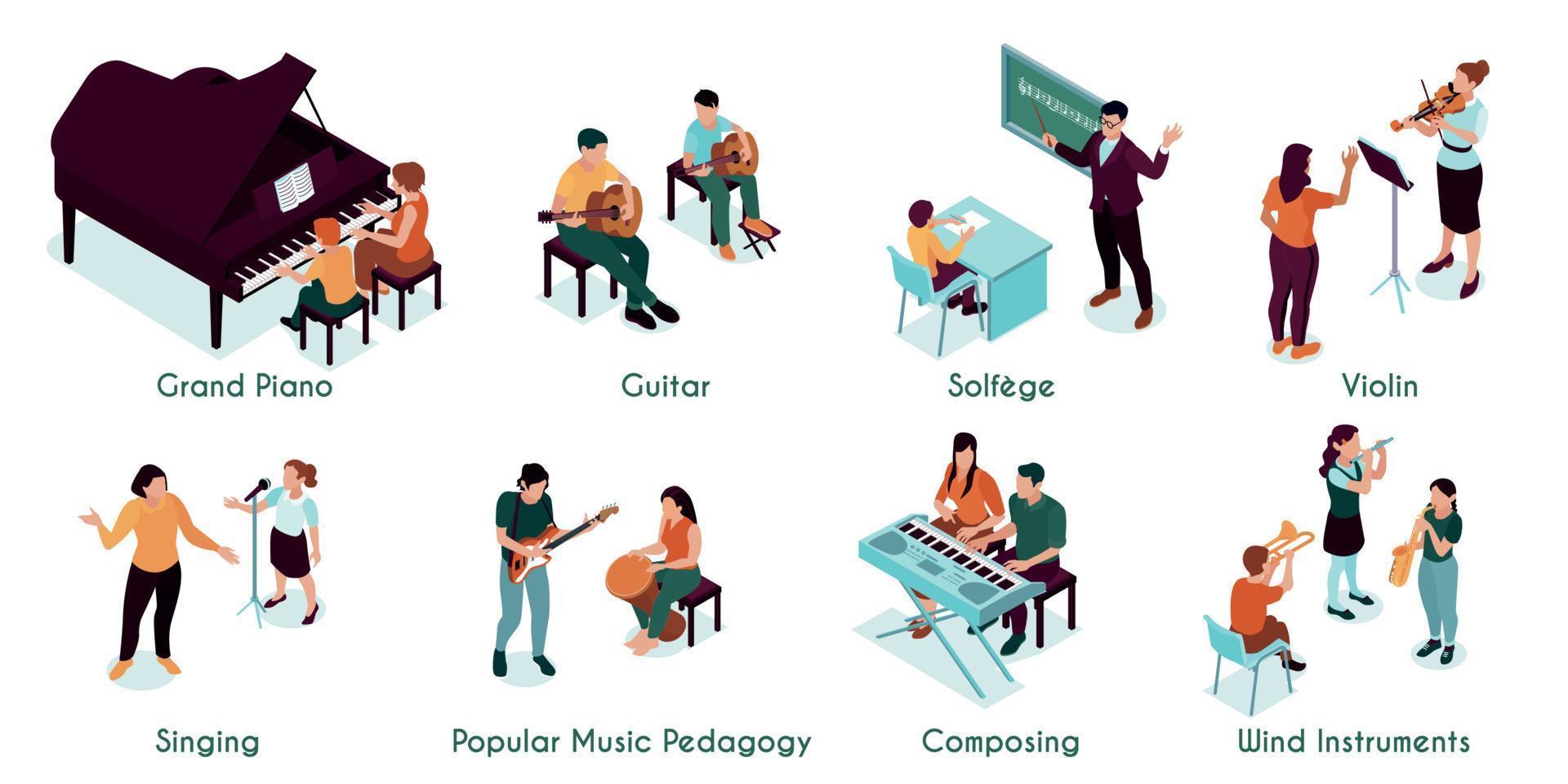 composiciones de educación musical vector