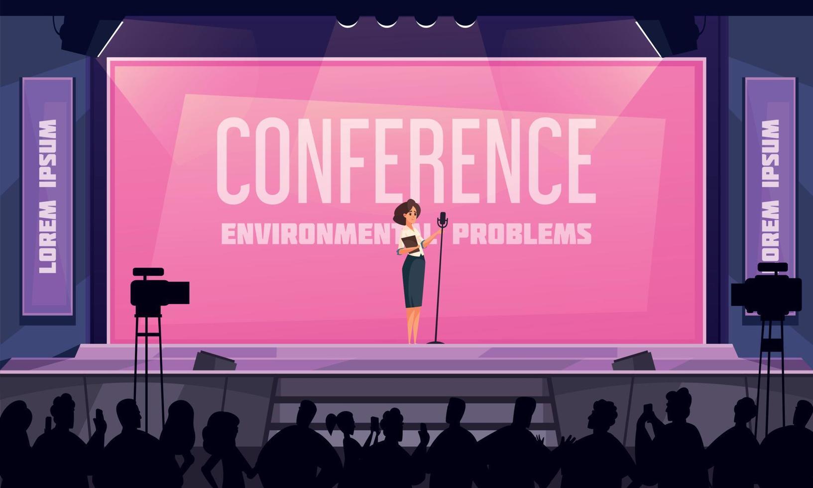 Conference Hall Poster vector
