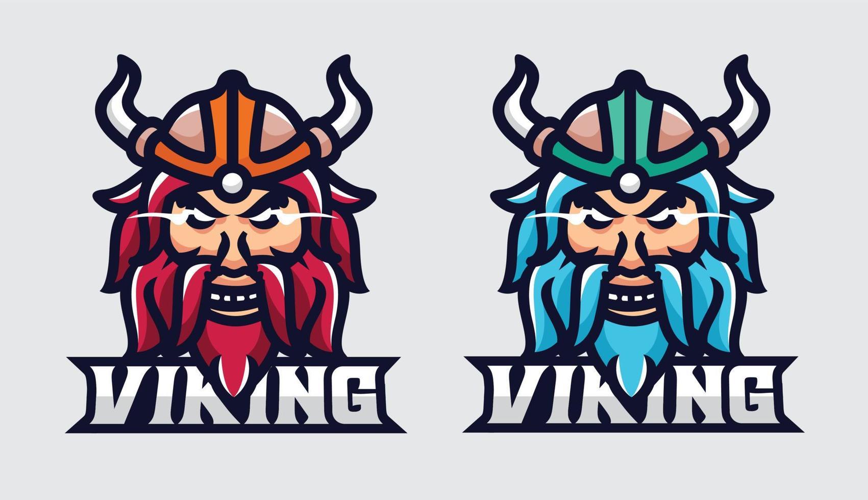 concepto de logotipo vikingo para marca e impresión vector