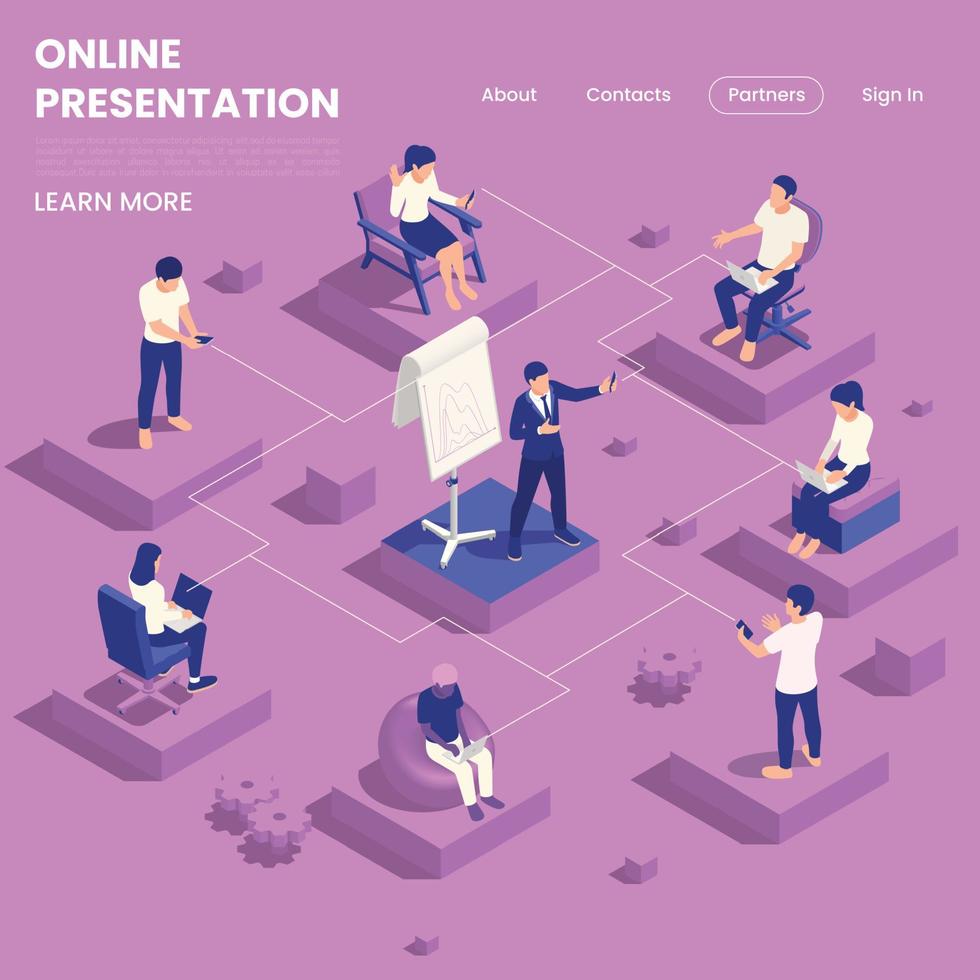 Presentation And Conference Page vector