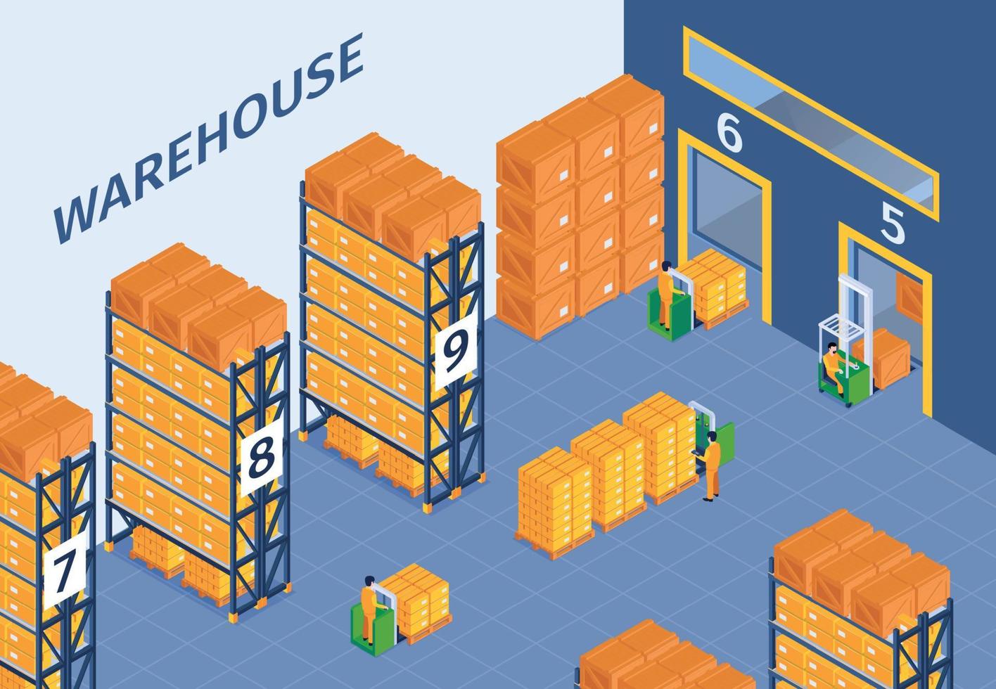 Inside The Warehouse Composition vector