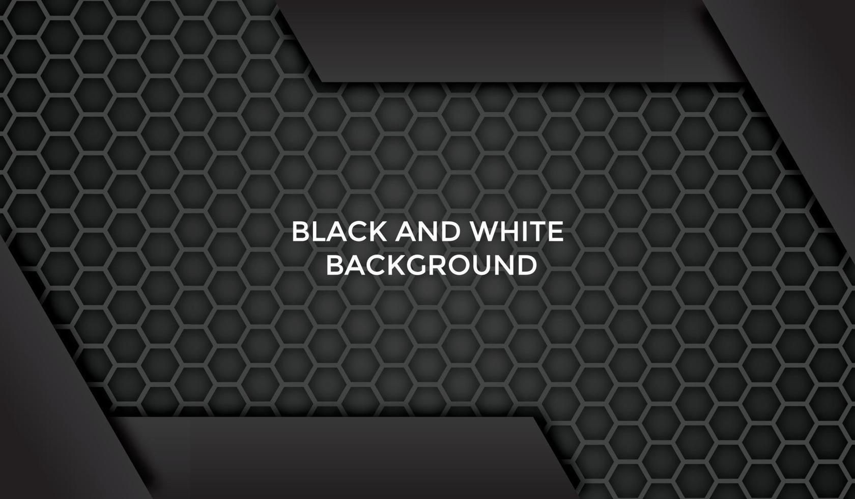 BLACK WHITE METAL HEXAGON BACKGROUND vector