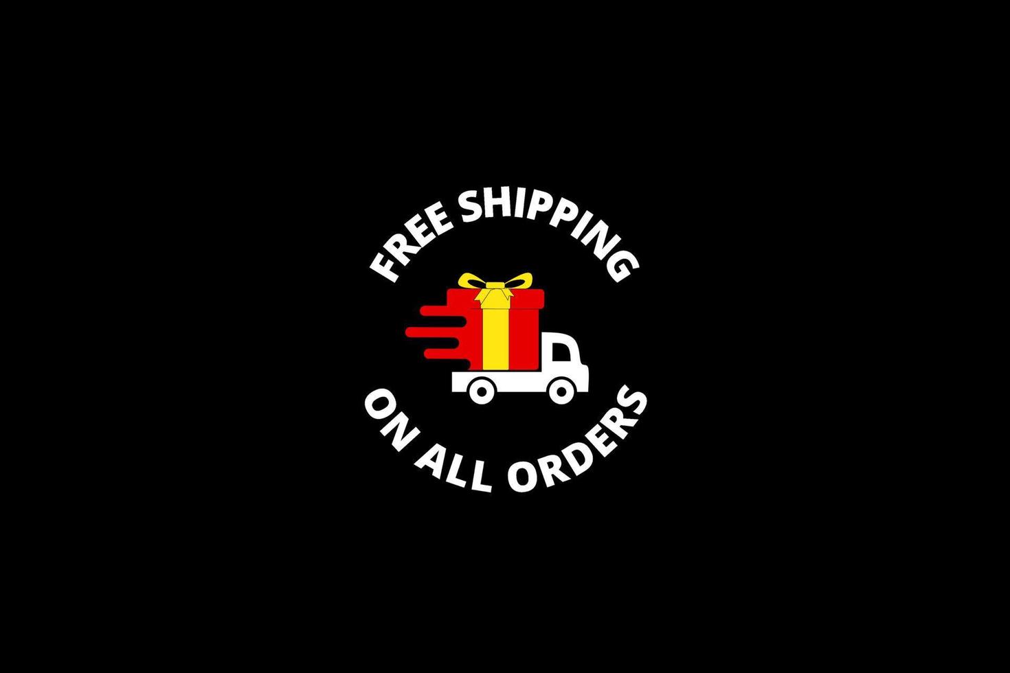 free shipping event flyer or banner on all orders vector