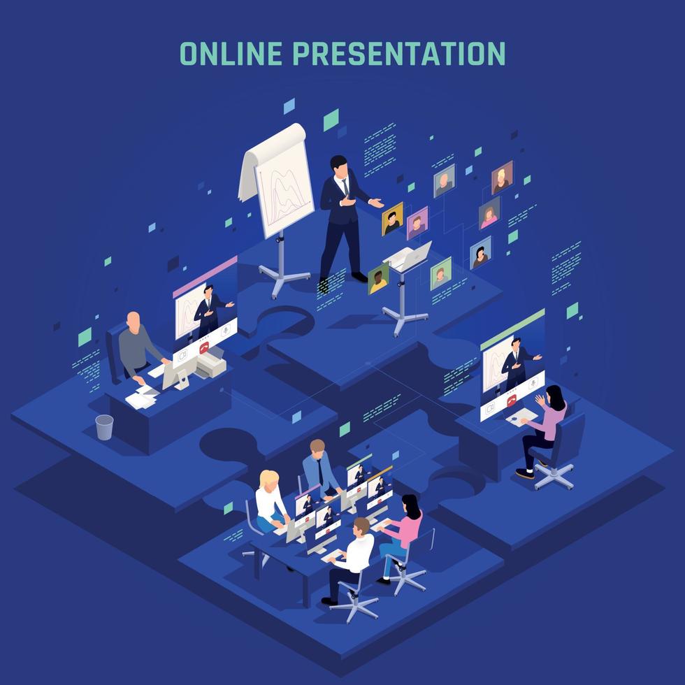 Online Presentation Concept vector