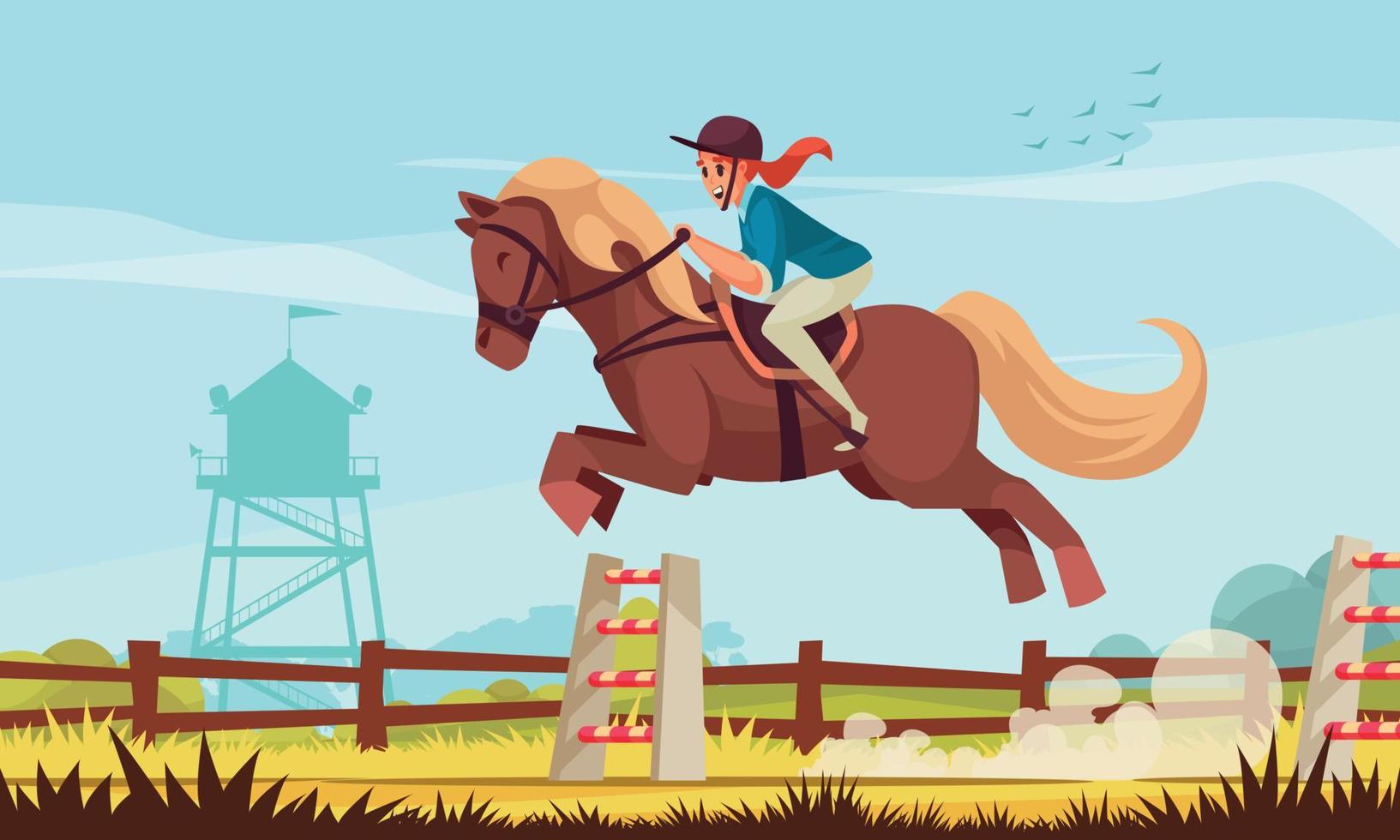 Horse Rider Background vector