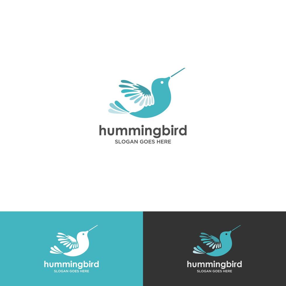 colibrí, colibri, pájaro, logotipo, línea, contorno, monoline, vector, icono, ilustración vector