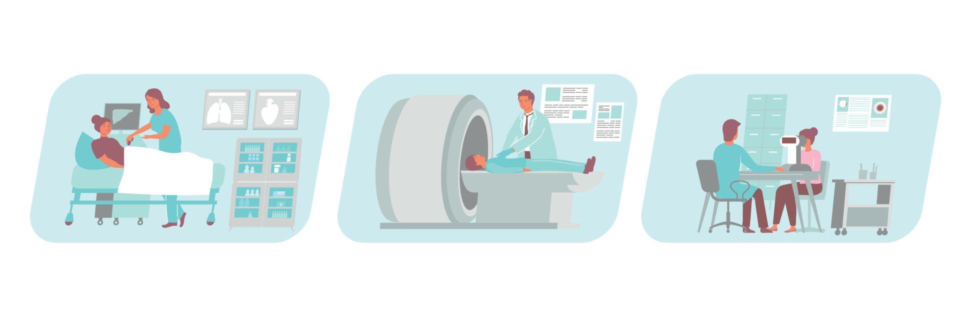 Medical Diagnostic Compositions Set vector