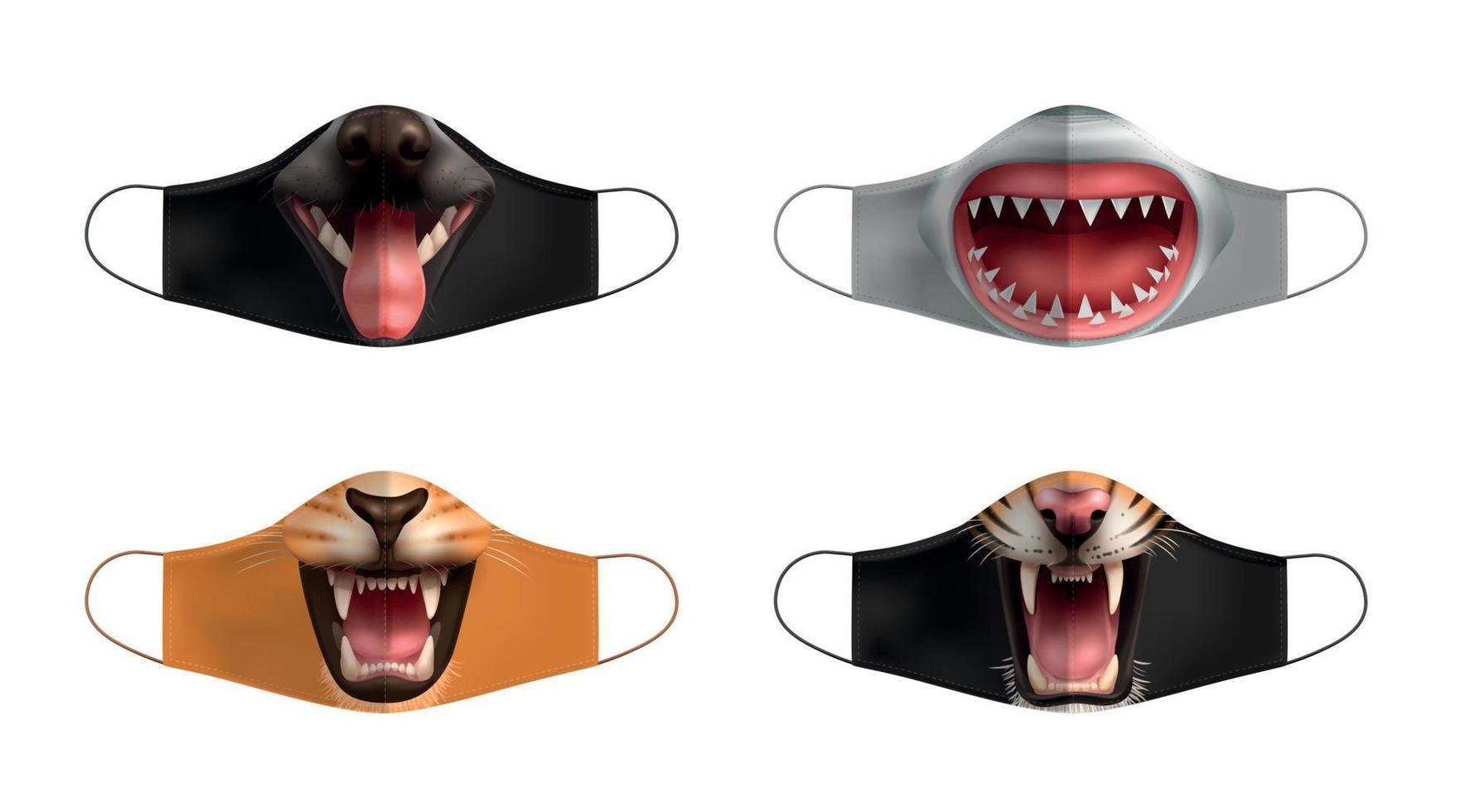 Animal Masks Set vector