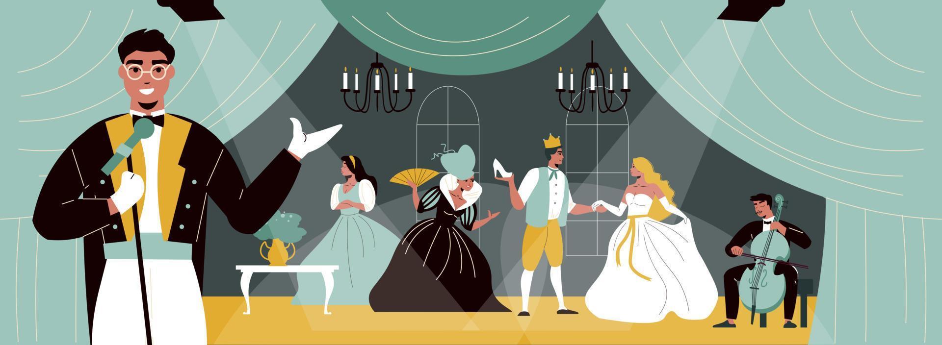 Theatre Scene Illustration vector