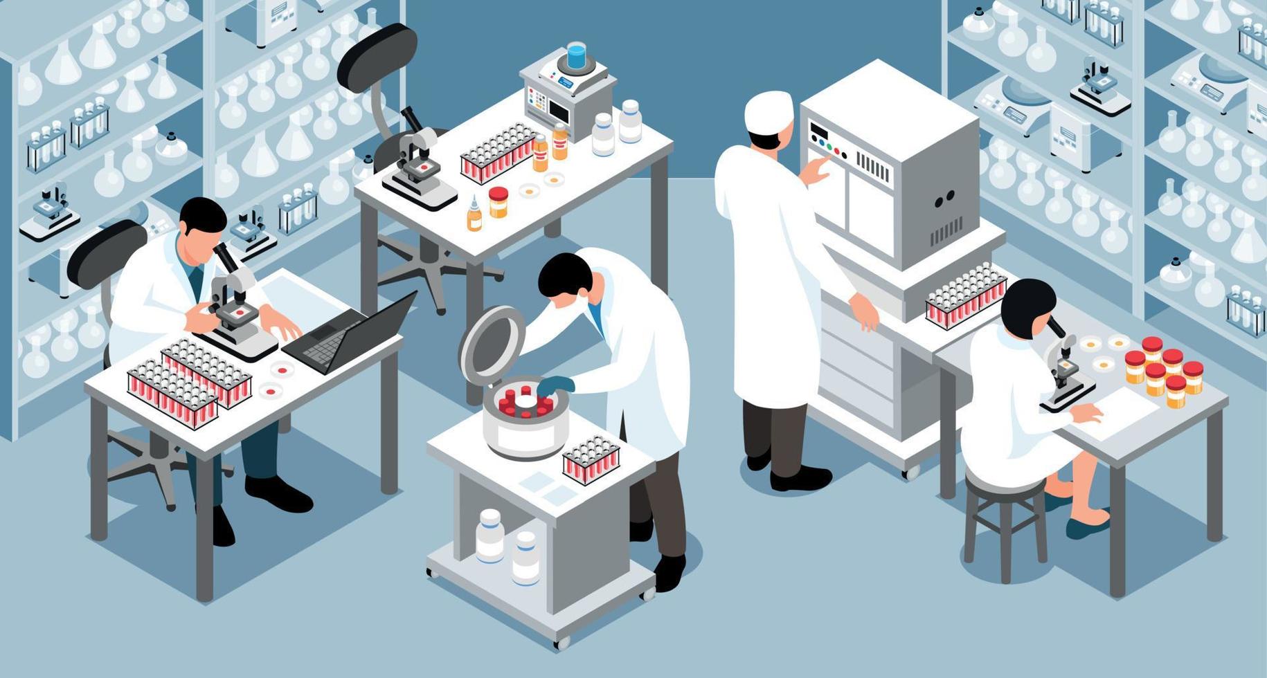 Laboratory Diagnostic Horizontal Composition vector