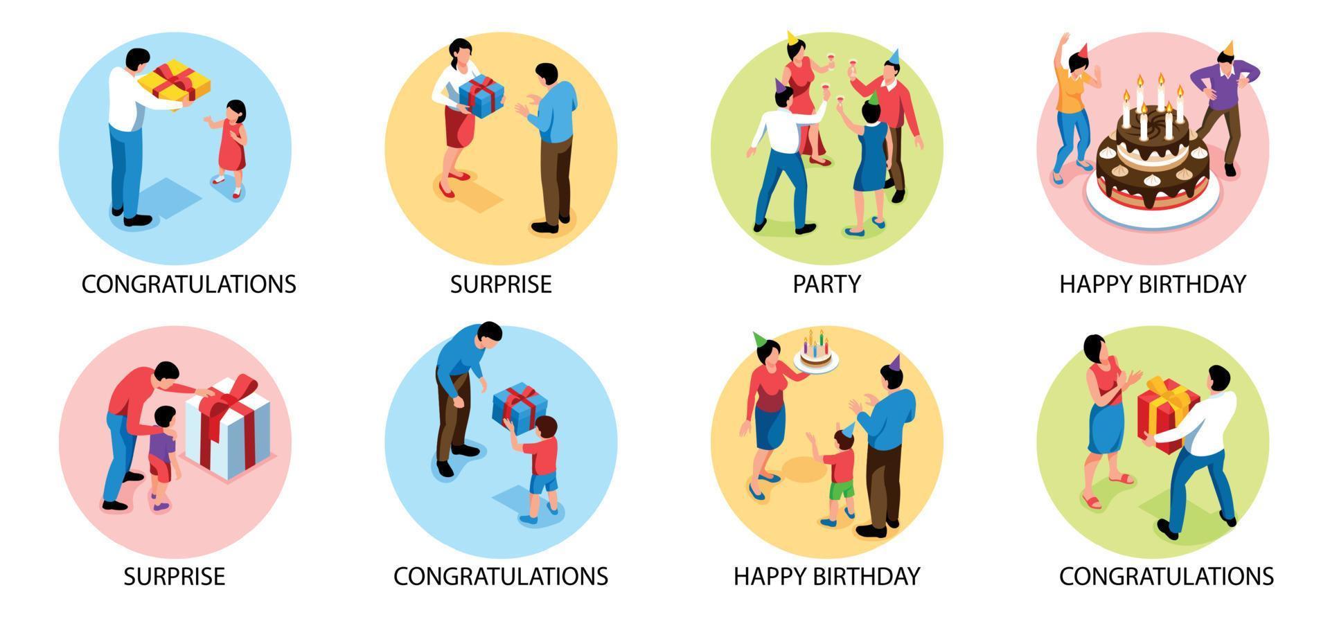 concepto de diseño de fiesta de cumpleaños vector