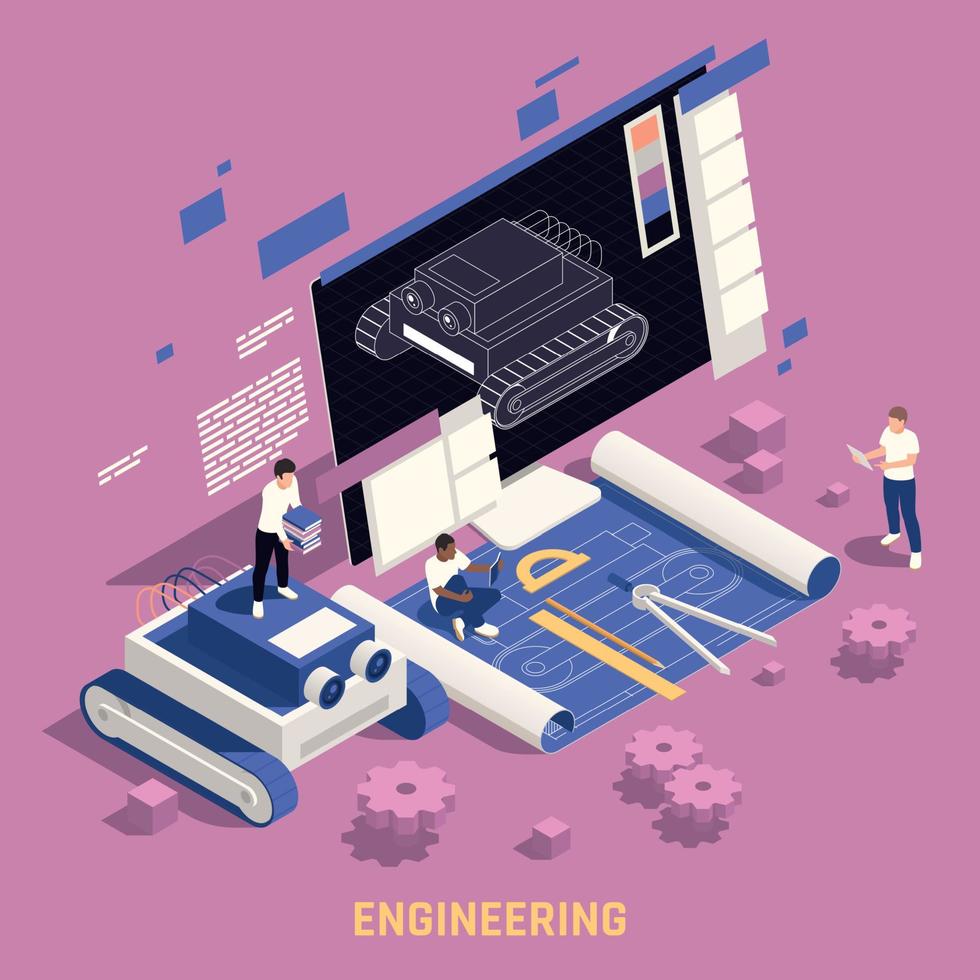 composición de ingeniería de educación madre vector