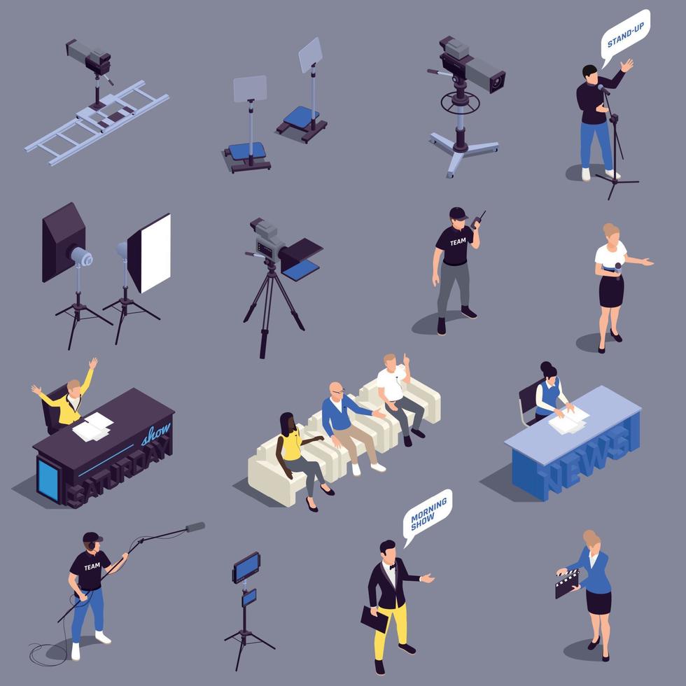 TV Show Icons Set vector