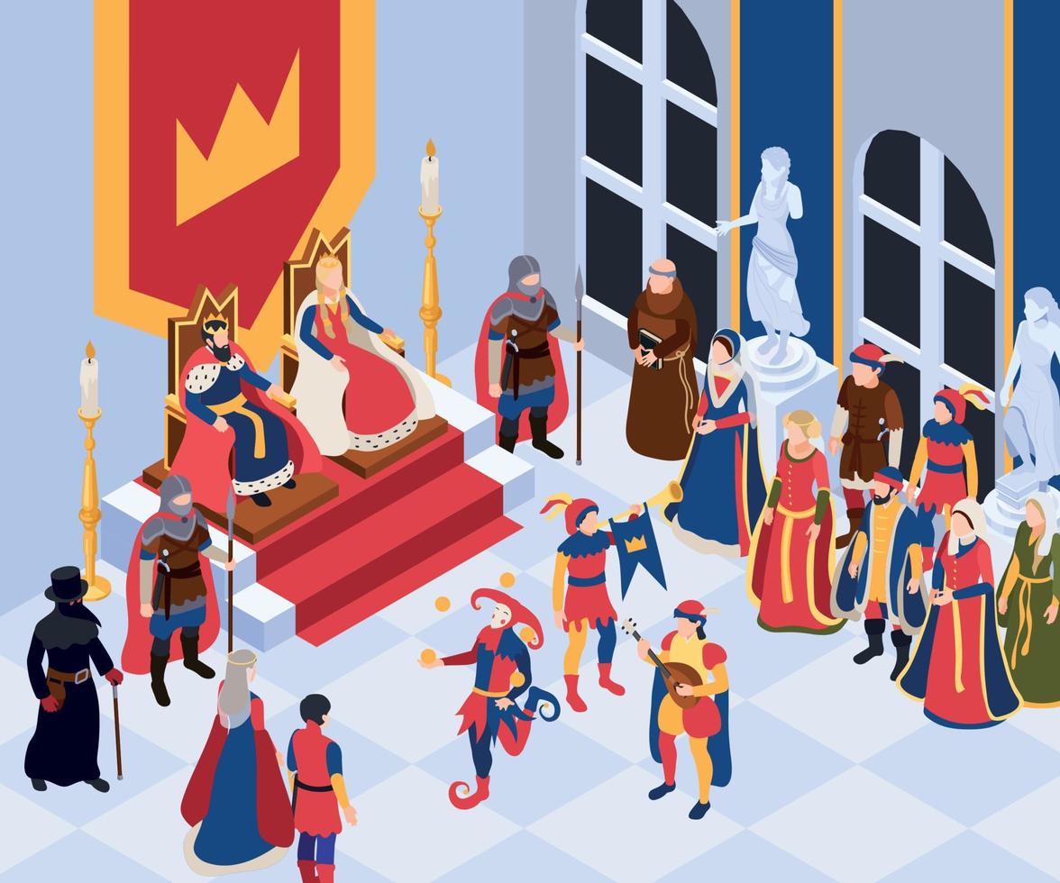 Medieval Characters Background vector