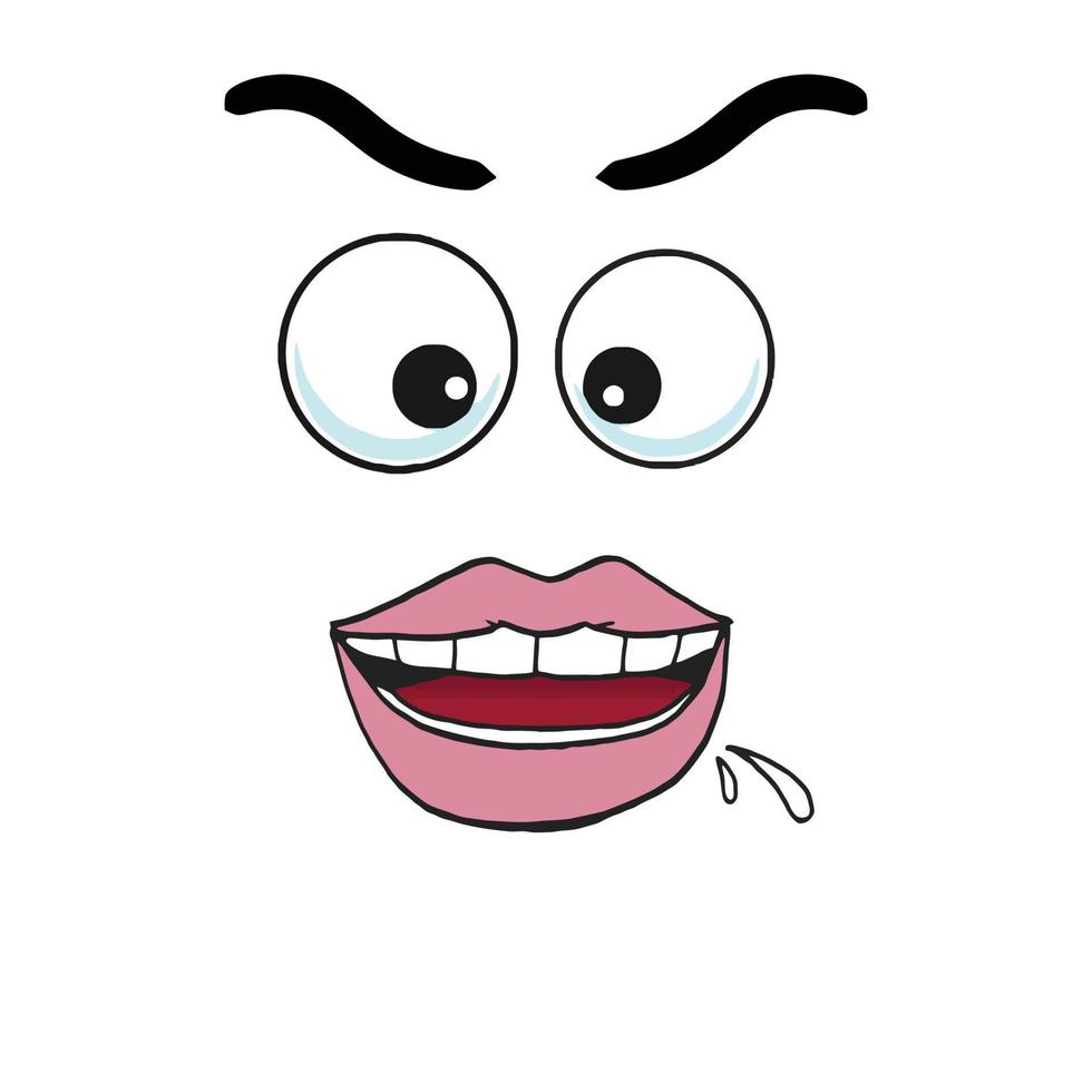 Silly Spitting Face Illustration vector