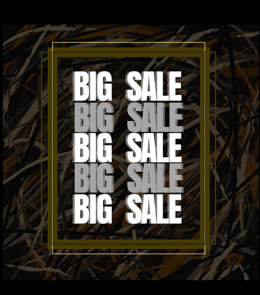 illustration of big sale banner or flyer vector