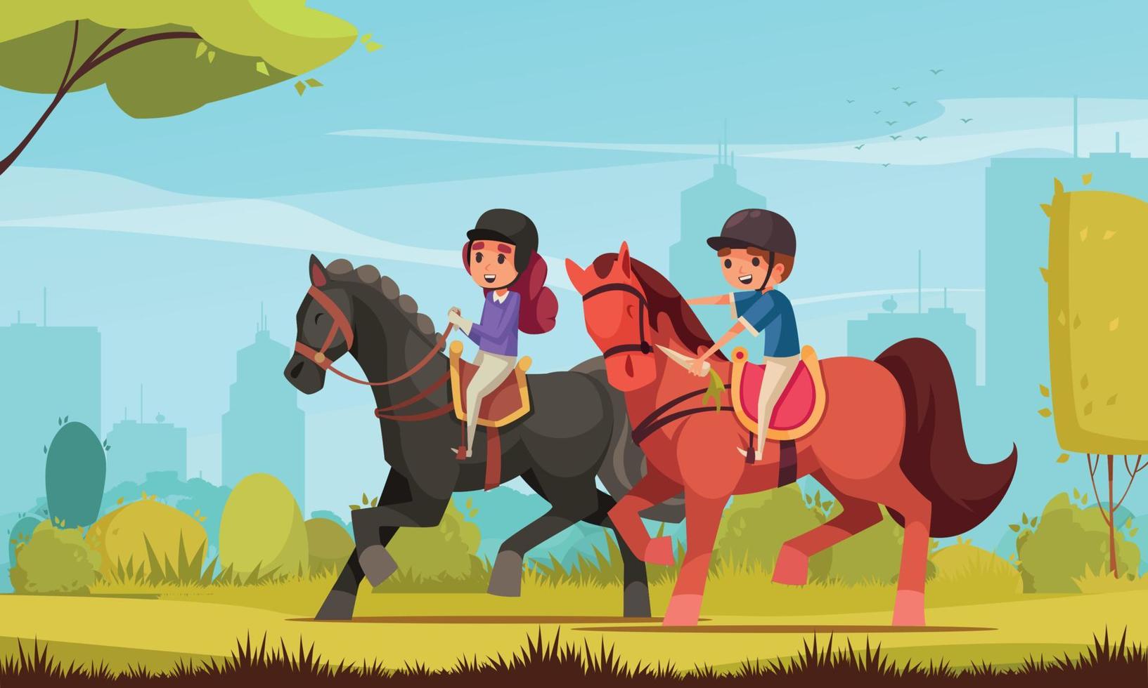 Horse Riding Design vector