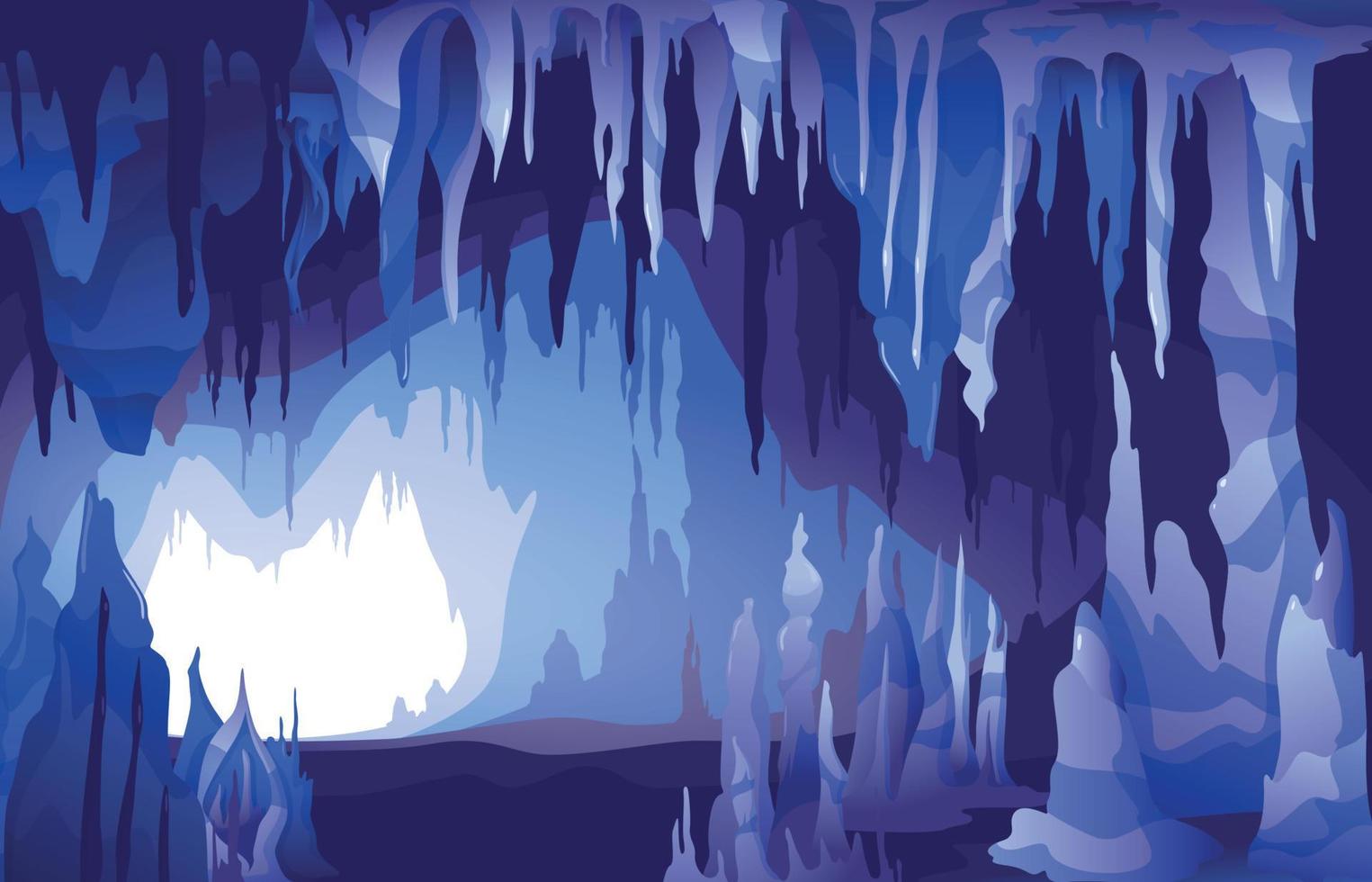 Stalactites Stalagmites Cave View vector