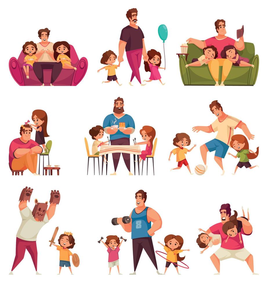 Father Day Icon Set vector