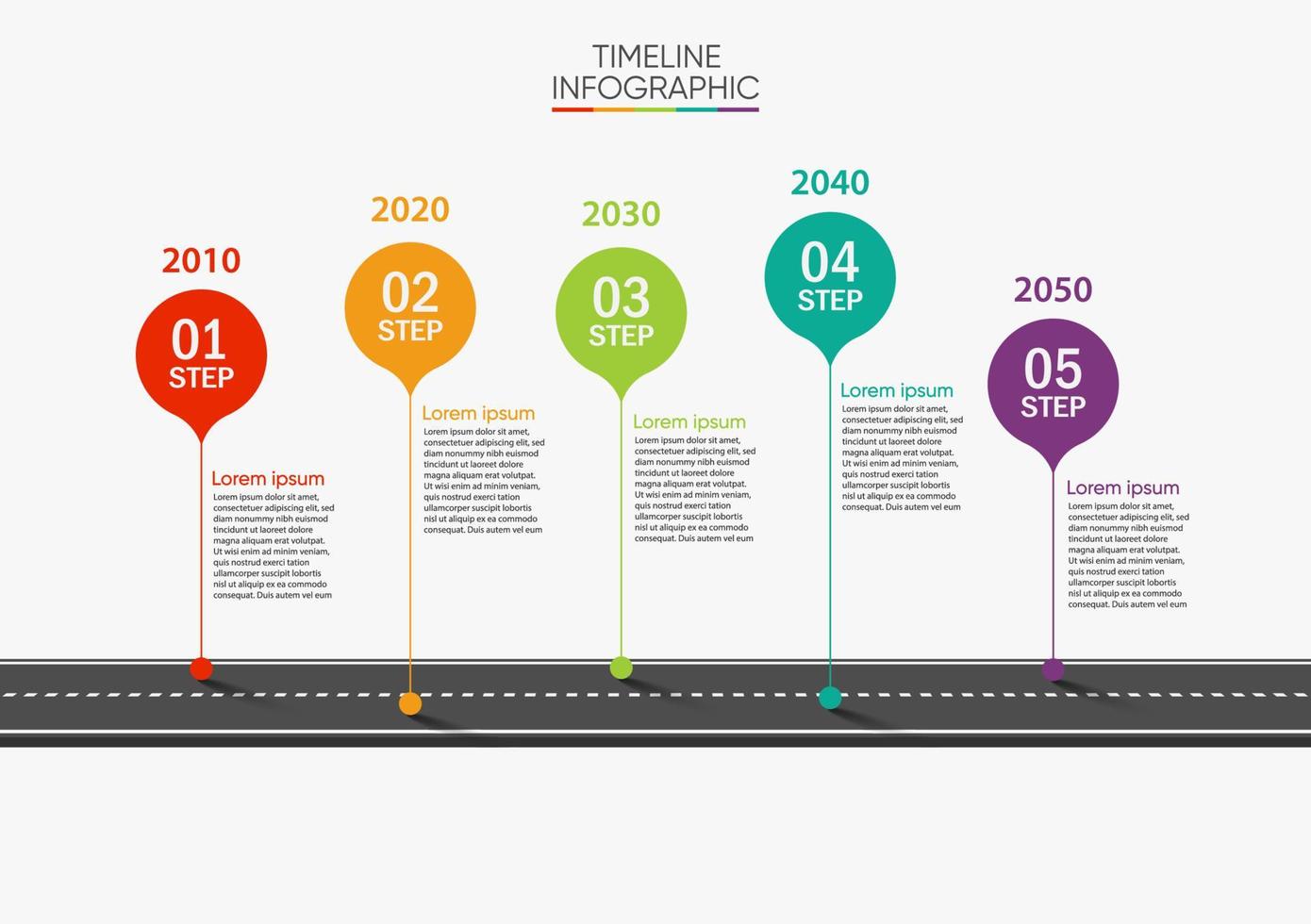 Presentation Business Road map infographic template vector