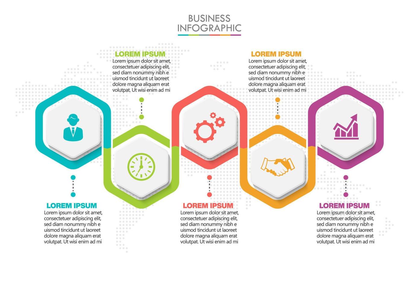Presentation business infographic template vector