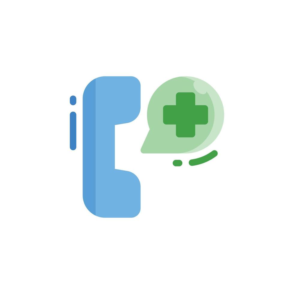 medical support flat style icon vector