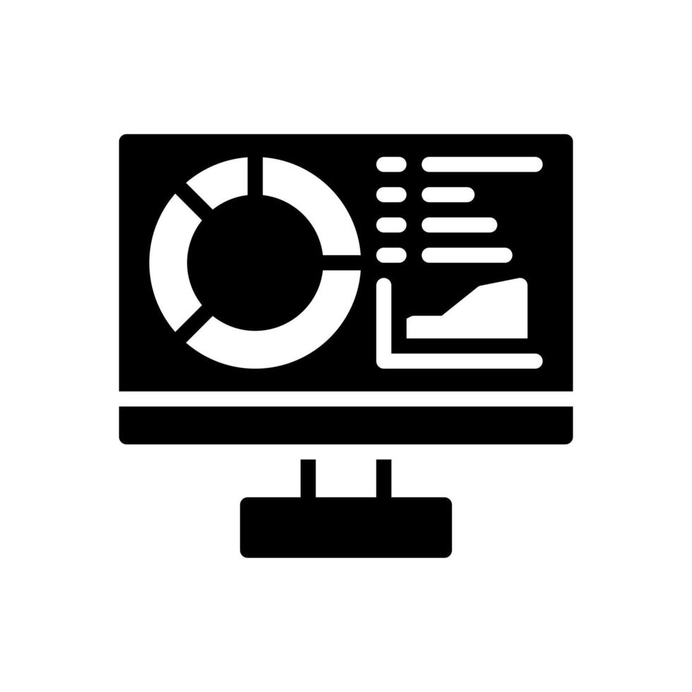 statistics glyph style icon vector