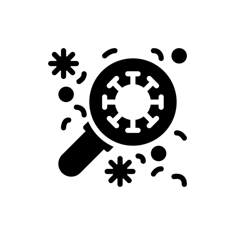 virus search glyph style icon vector