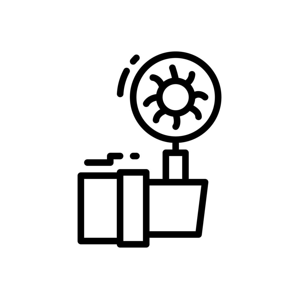 virus search outline style icon vector