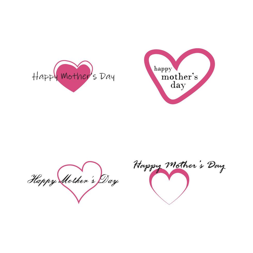 Plantilla de diseño de ilustración de vector de icono de logotipo de día de madres feliz