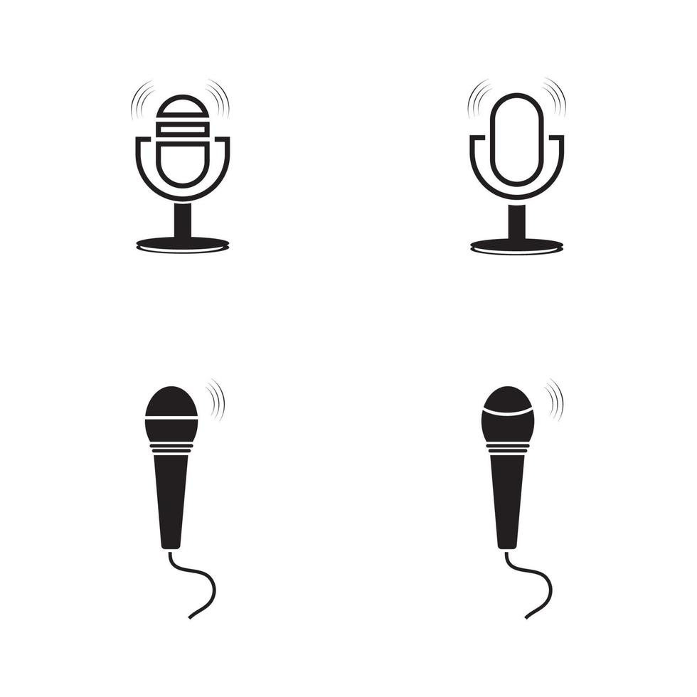 Microphone icon graphic design template illustration vector