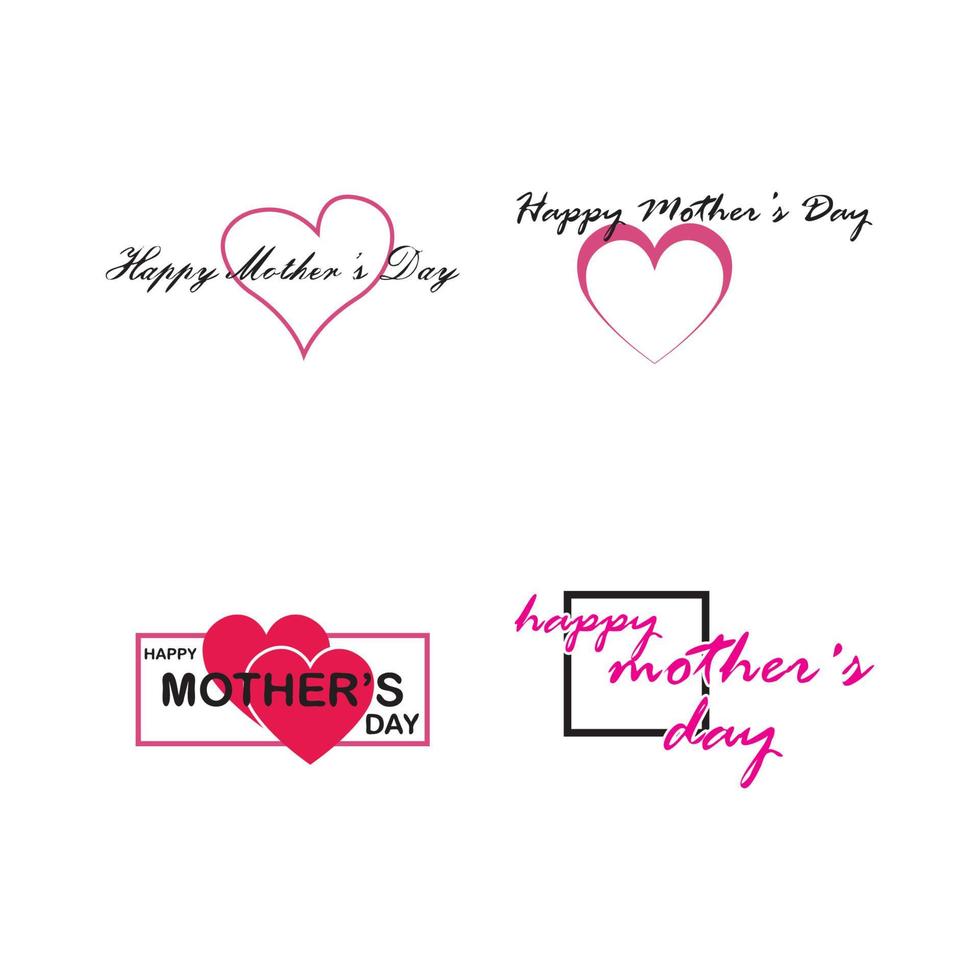 happy mothers day logo icon vector illustration design template 4730910 ...
