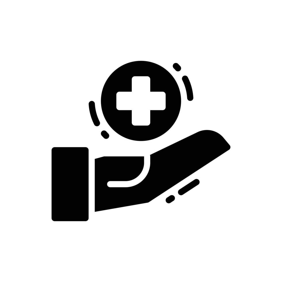 medical support glyph style icon vector