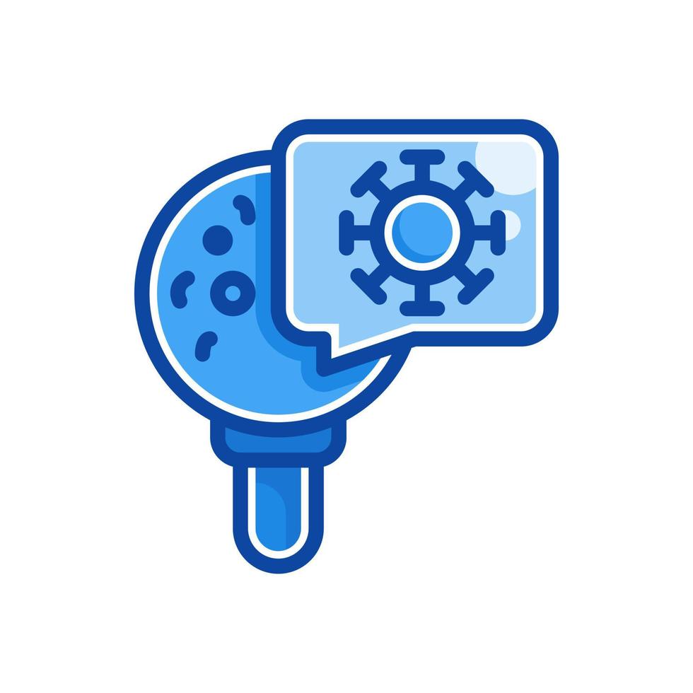 virus search filled line style icon vector
