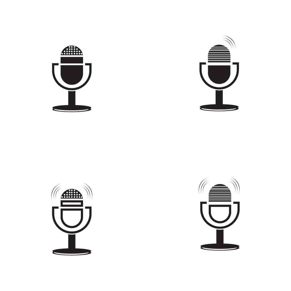 Microphone icon graphic design template illustration vector