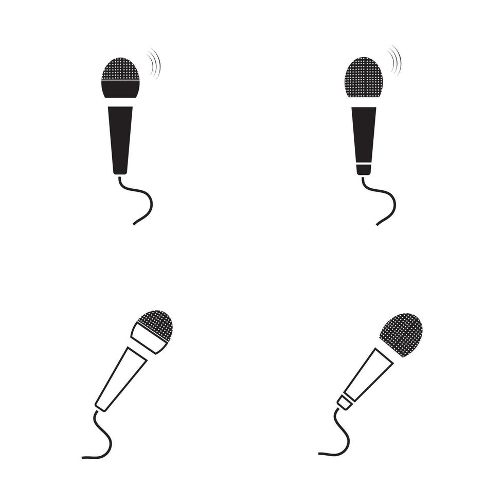 Microphone icon graphic design template illustration vector