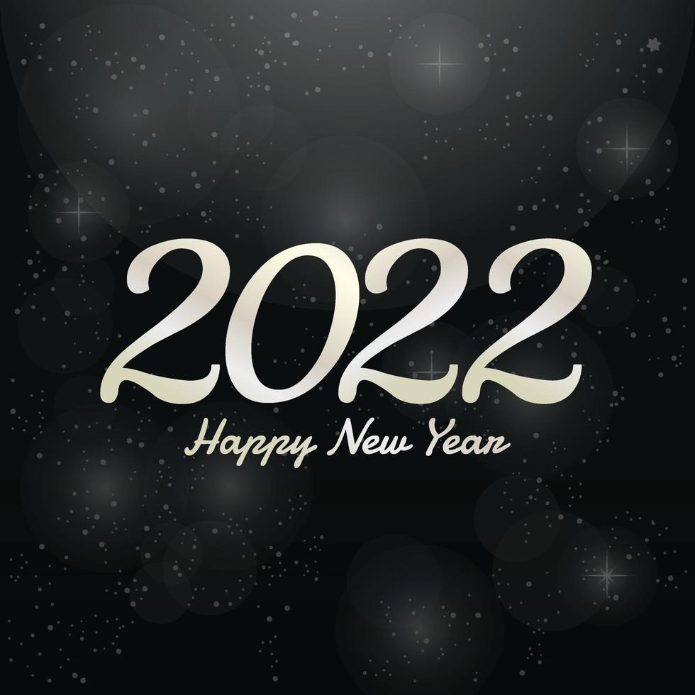 2022 silver glitter textured numbers. Sparkling new year background vector