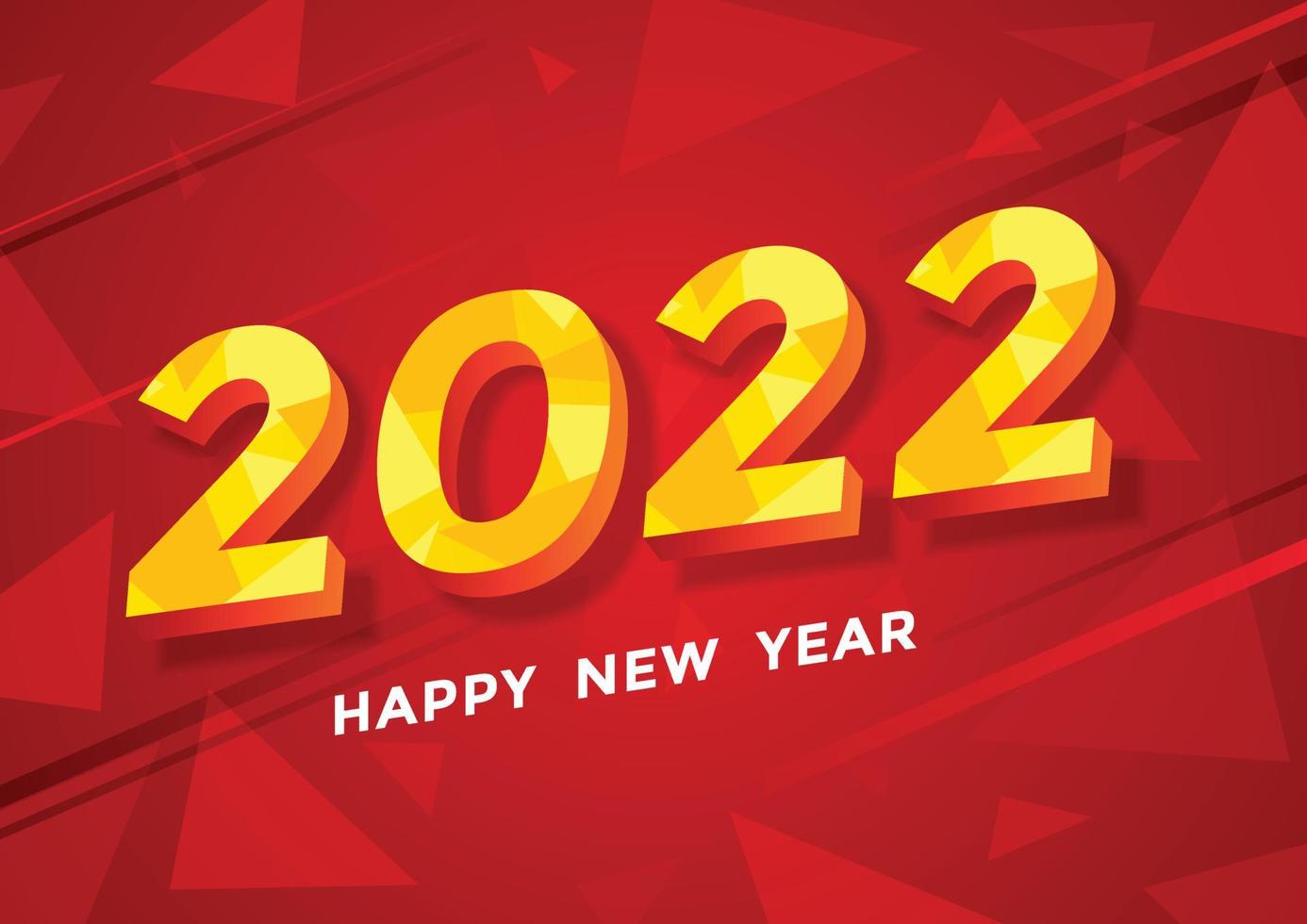Feliz año nuevo 2022 plantilla de fondo, concepto de lujo de estilo de corte de papel 3d.Ilustración de vector. vector