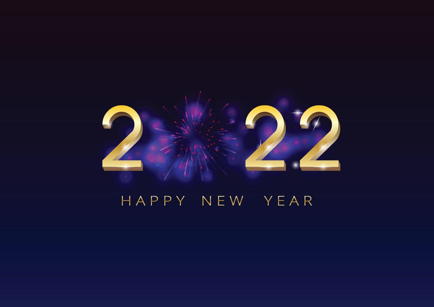 Happy New Year 2022. Vector illustration concept for background, greeting card, website, and mobile website banner, party invitation card, social media banner, social media ad, screensaver.