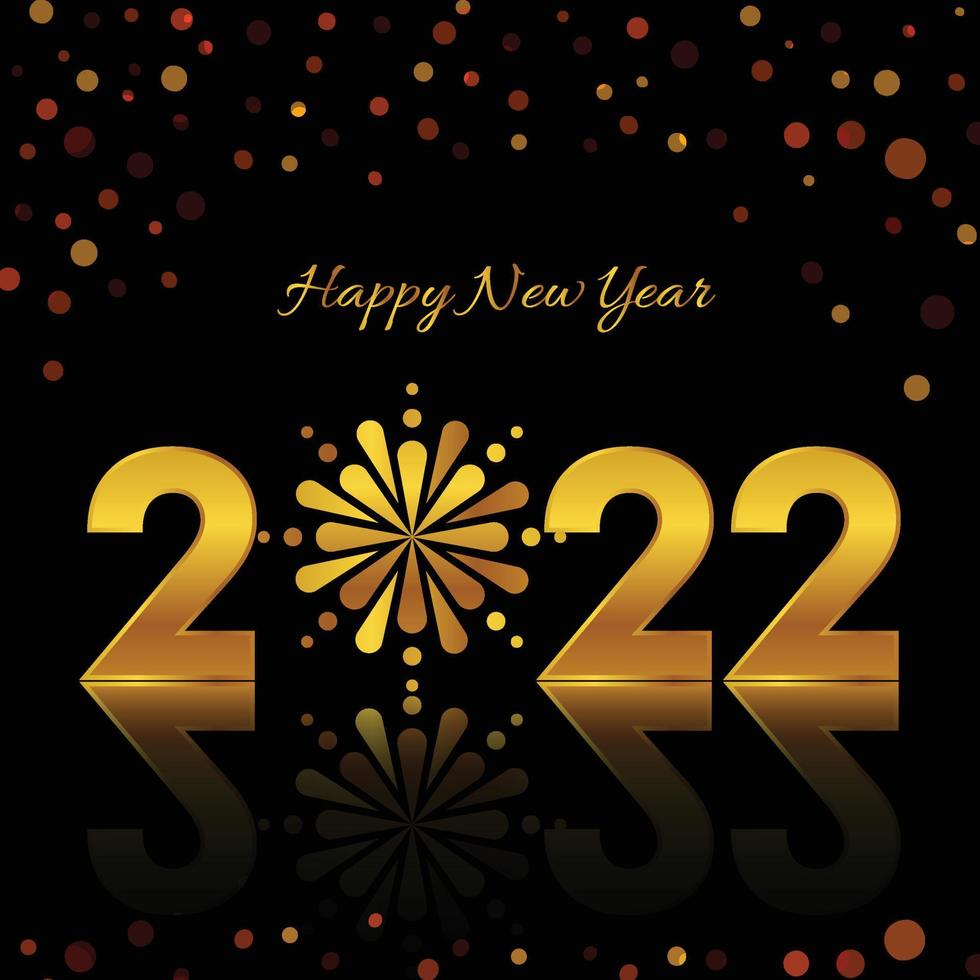 Happy New Year 2022. Vector illustration concept for background, greeting card, website, and mobile website banner, party invitation card, social media banner, social media ad, screensaver.