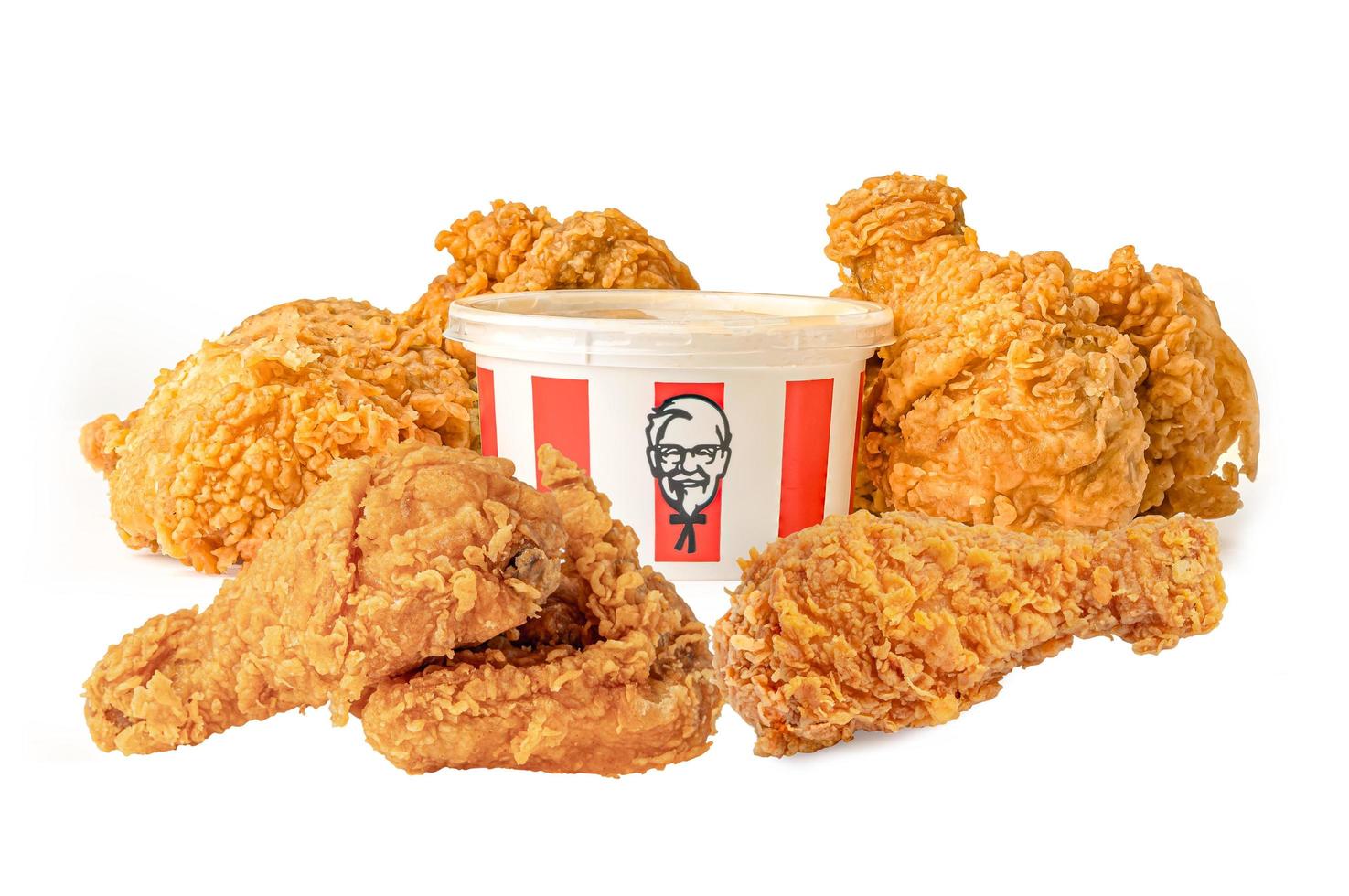 Bangkok, Thailand 2020 - KFC, Kentucky Fried Chicken with brand logo photo