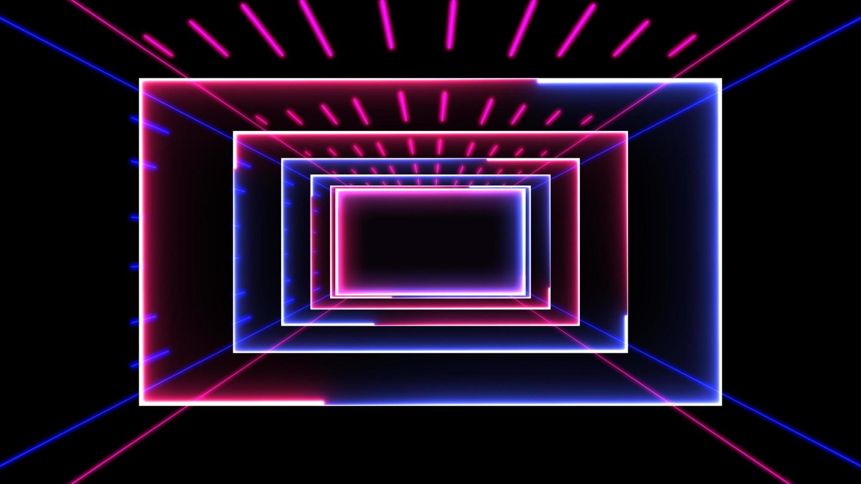 Blue and red neon technology looping 3D room background photo