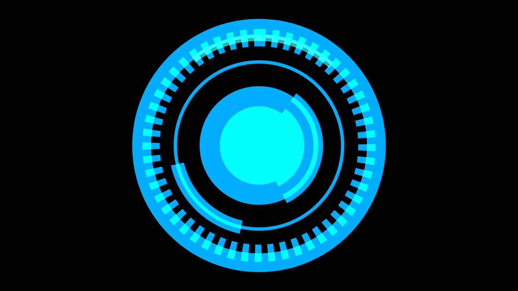 Blue HUD spining circle background photo