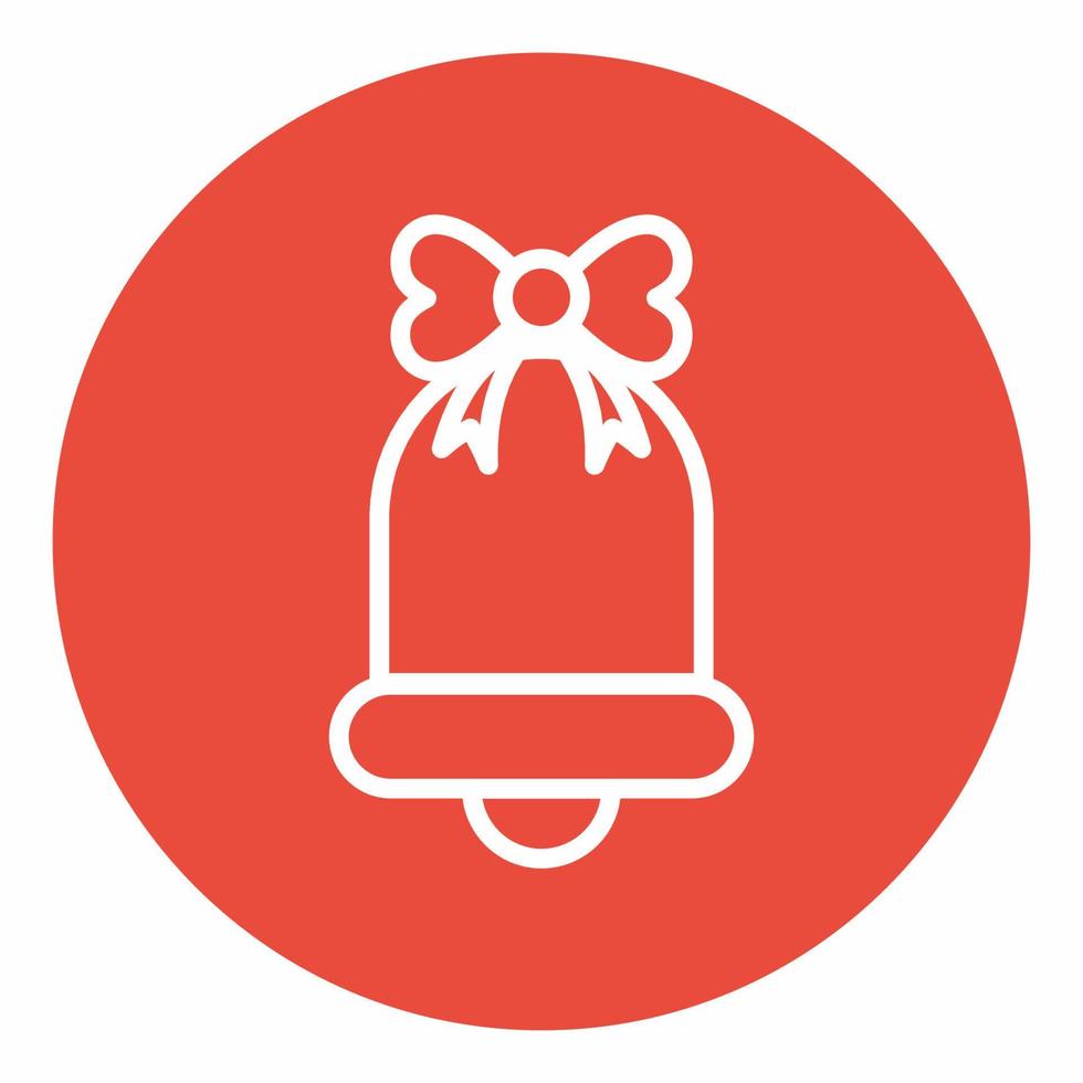 Bell Icon Red Circle Style vector