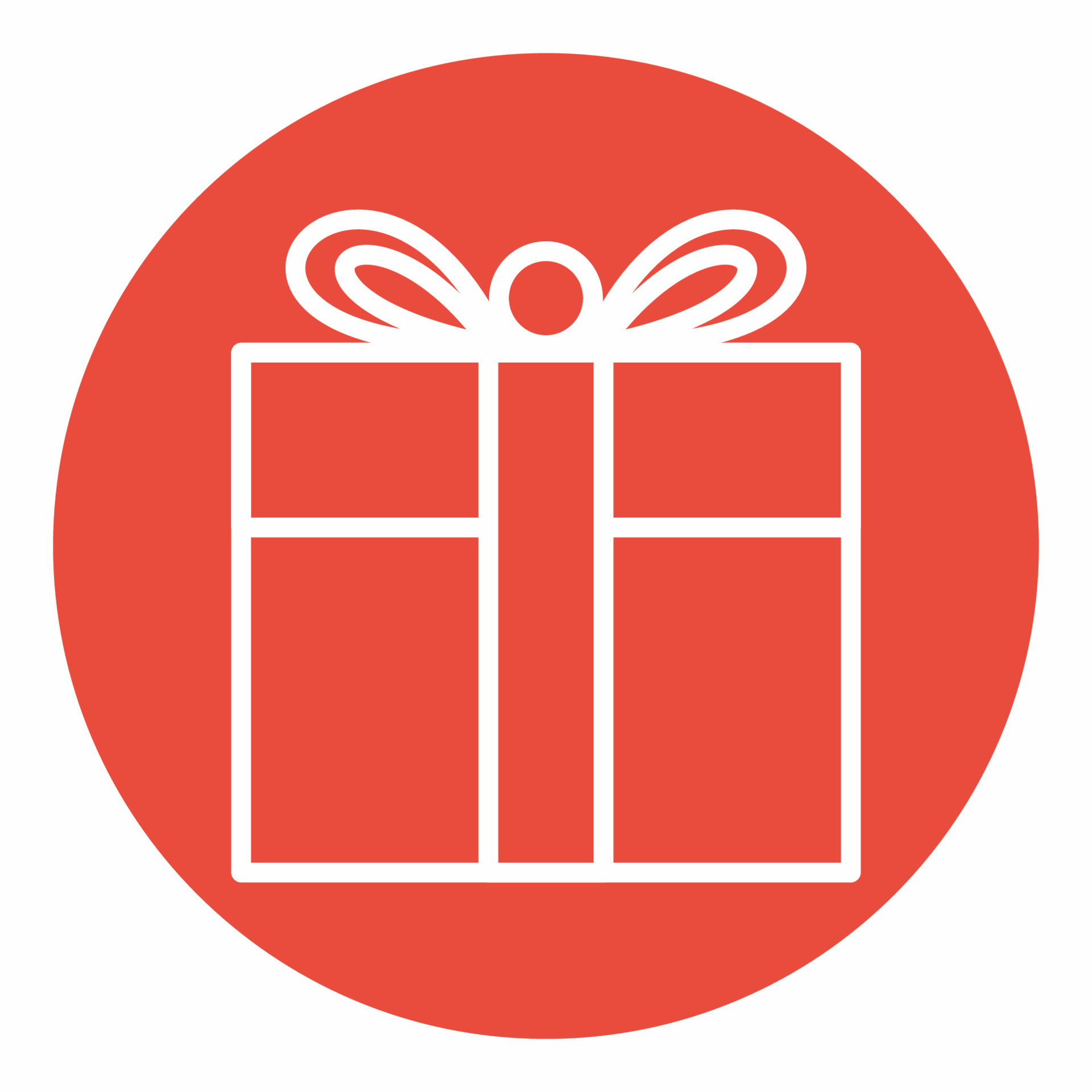 Gift Box Icon Red Circle Style 4731593 Vector Art at Vecteezy