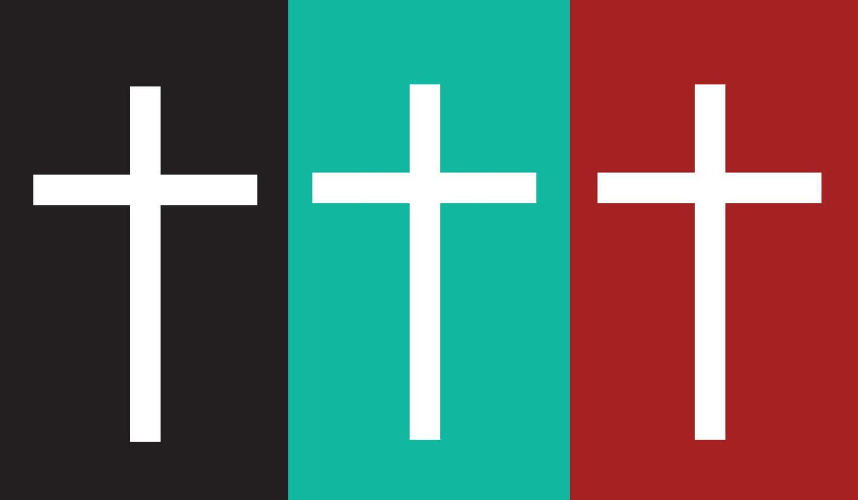 vector de fondo aislado del logotipo creativo de la cruz cristiana