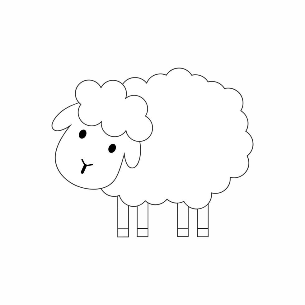 eficaz Impedir Vibrar libro para colorear para niños con la imagen de una oveja. un carnero  dibujado con una línea de contorno negra. ilustración vectorial en estilo  doodle. 4731869 Vector en Vecteezy