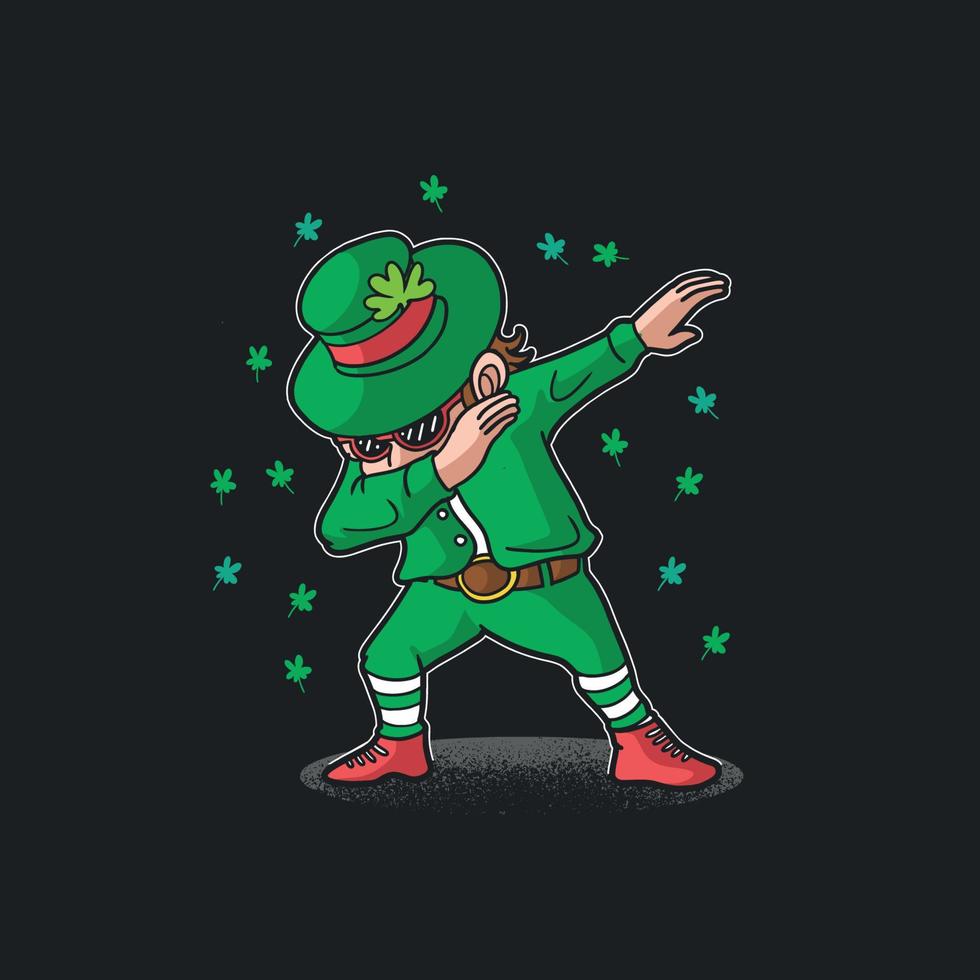 Shamrock Saint Patricks Day Dabbing vector