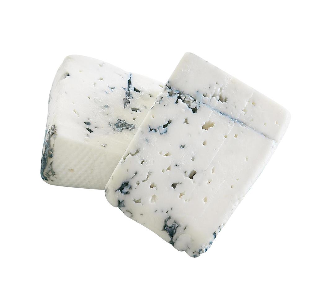 Itallian blue cheese on white background photo