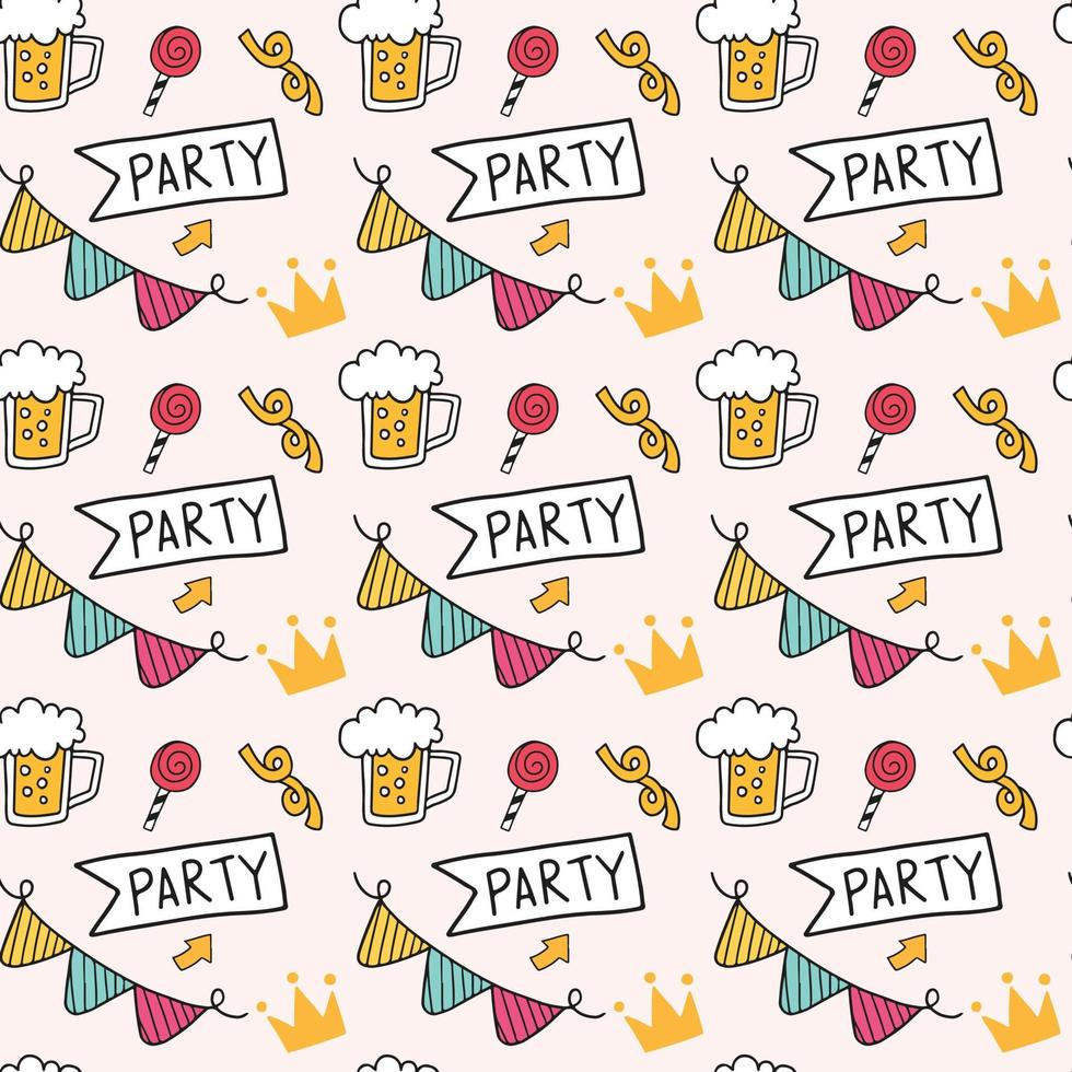 birthady Seamless Pattern Design vector